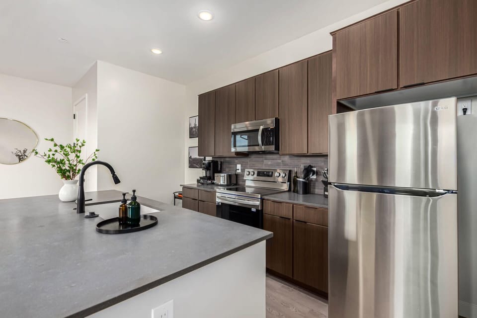 Gorgeous Modern Kitchen with Custom Cabinets and Stainless Steel Appliances