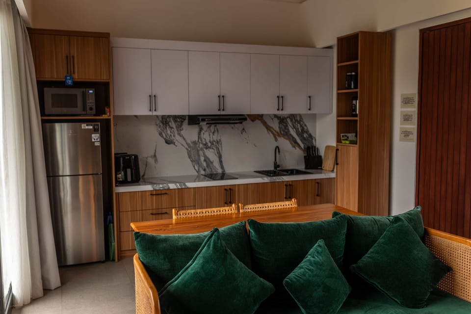Kitchen with full amenities. Check out on our Google Review