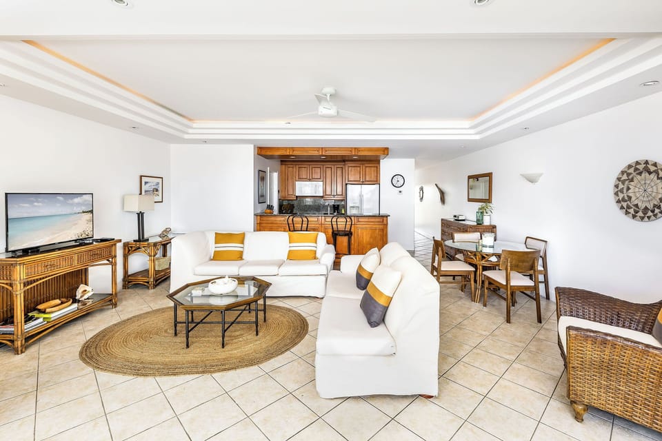 Open concept living and dining