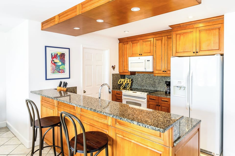 Additional seating at the kitchen