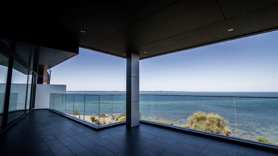 Somers Sanctuary Outdoor Balcony with Water Views