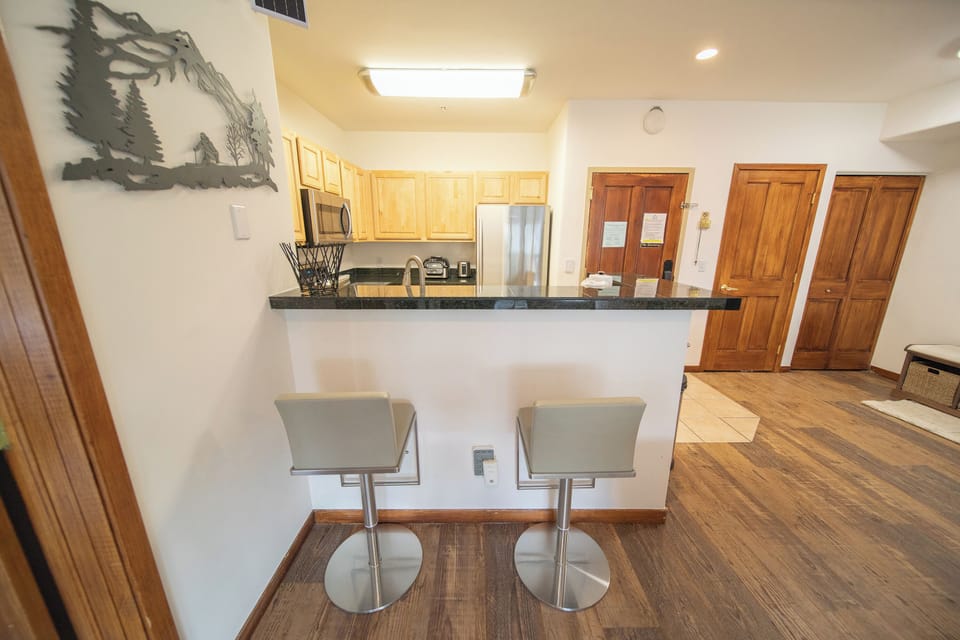 Extra seating at the breakfast bar