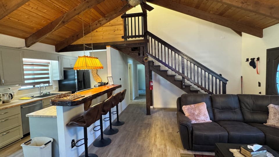 Living room and kitchen