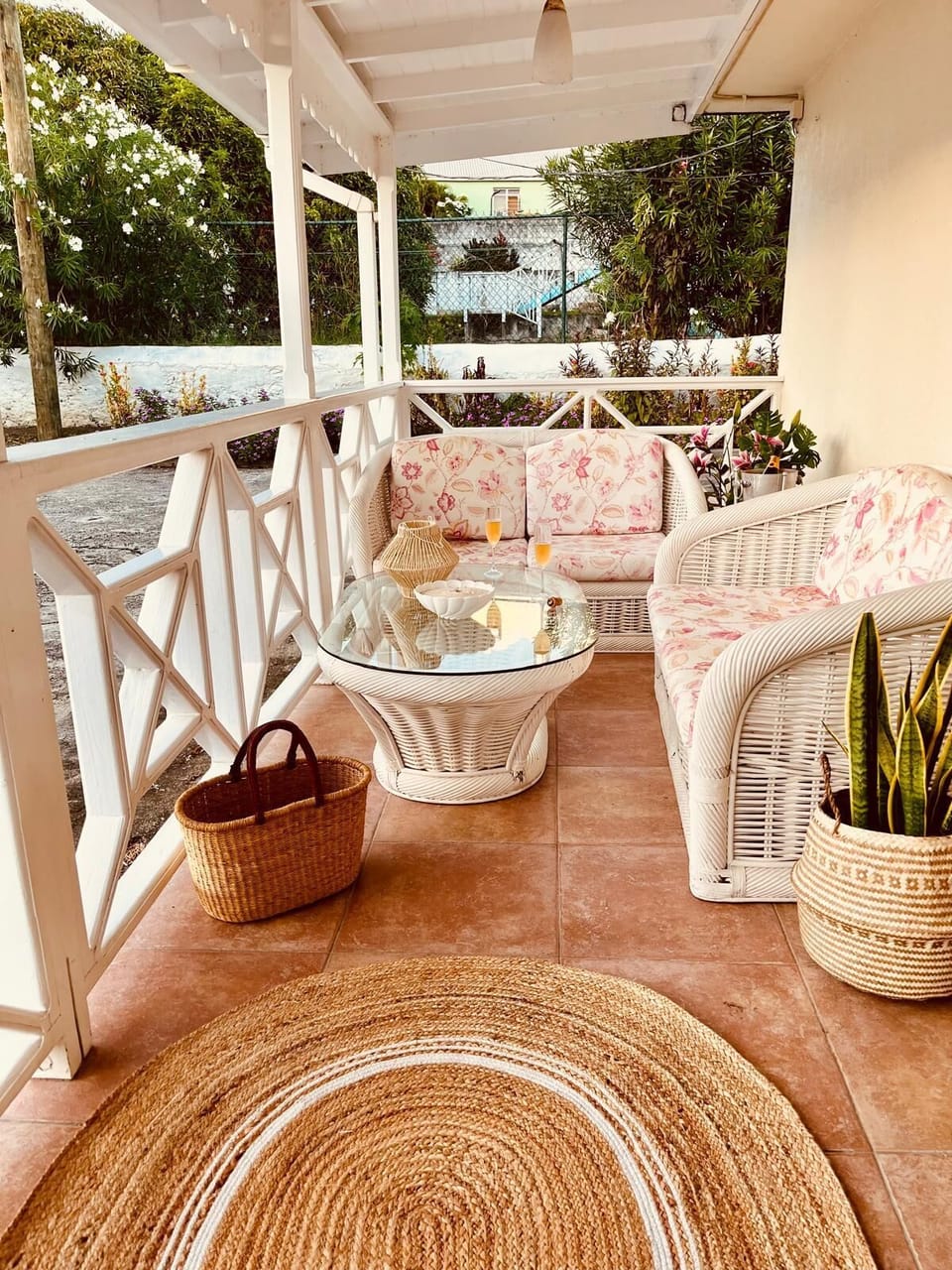 Back porch is a lovely spot to lounge