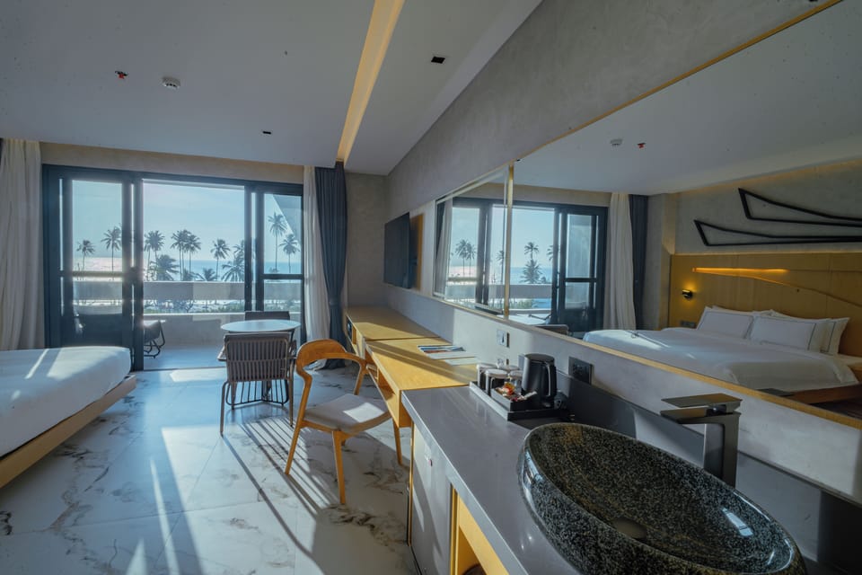 Junior Suite, Multiple Beds, Beach View | Minibar, desk, soundproofing, WiFi (free)