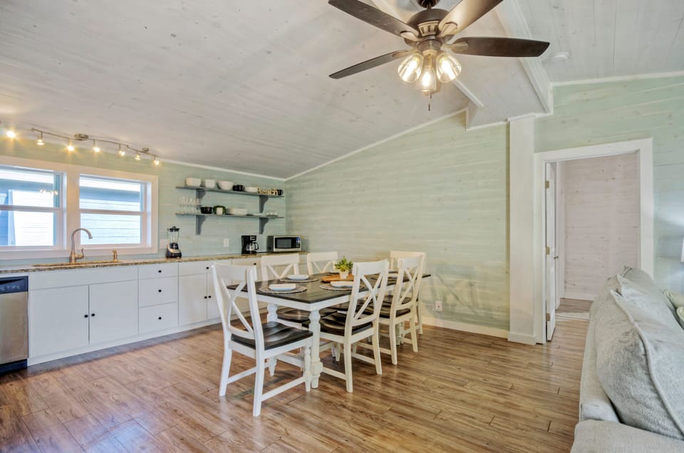 The dining area is perfect for family meals.