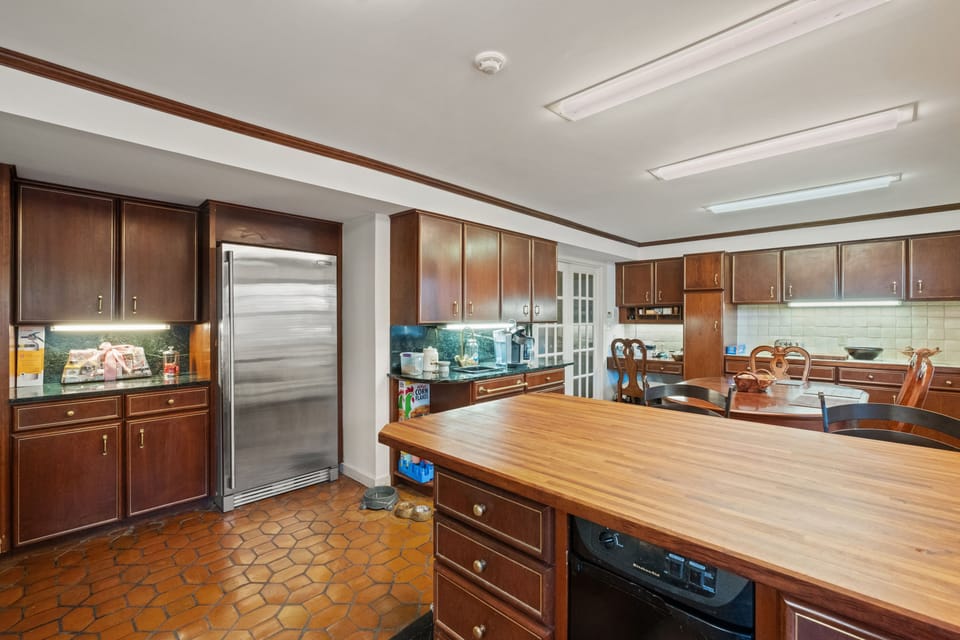 Open kitchen space with attached dinette