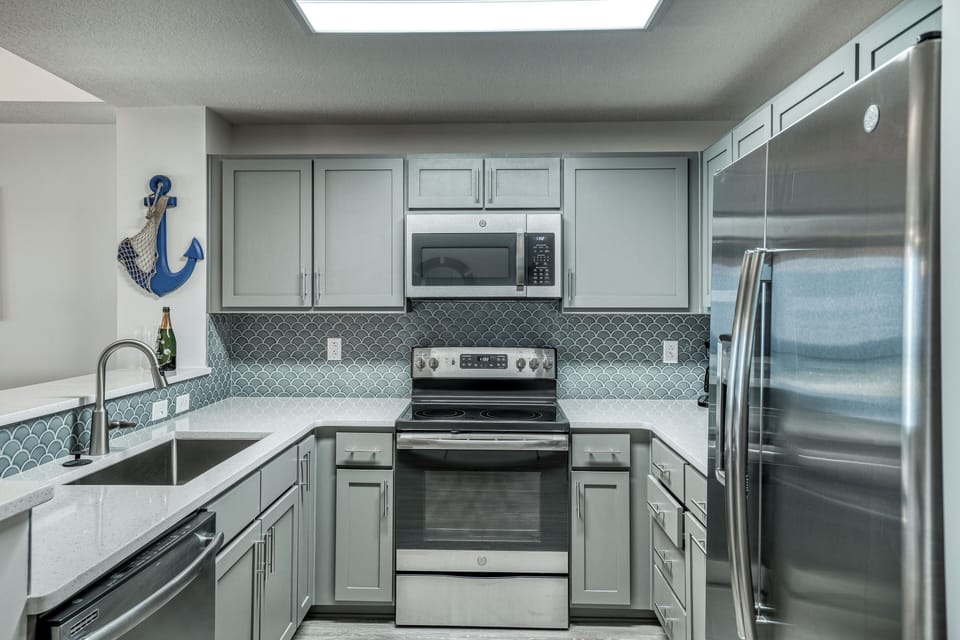 Fully stocked kitchen