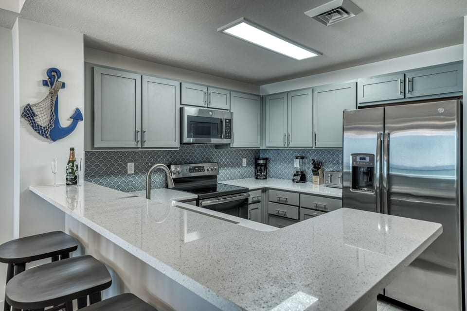 Fully stocked kitchen