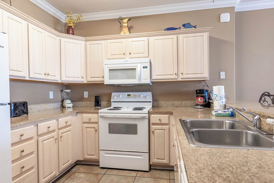 Fully stocked kitchen