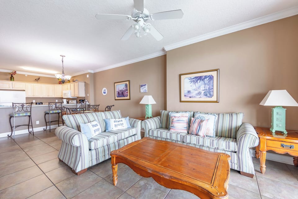 Gulf front living room