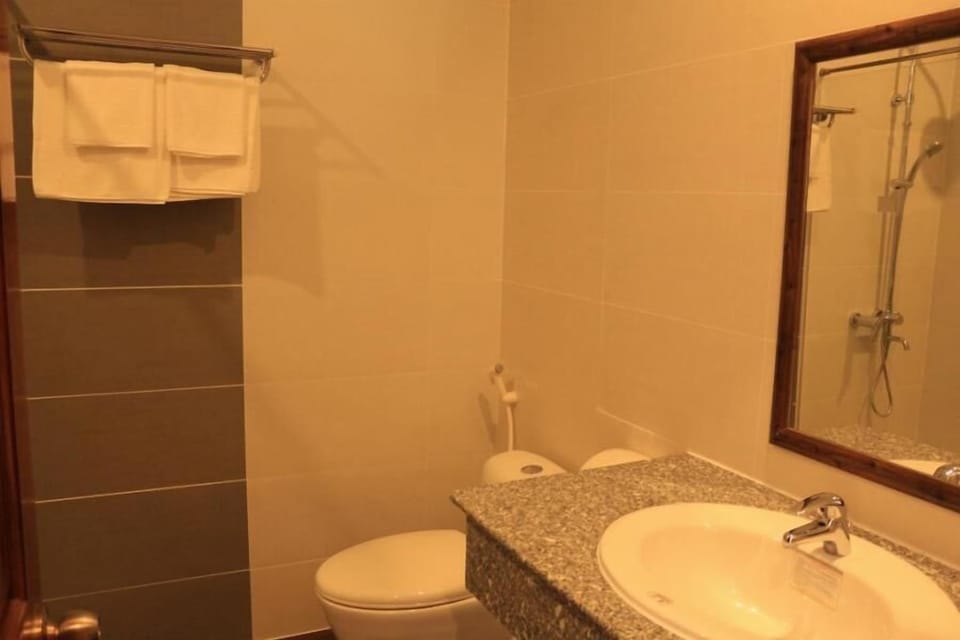 Standard Double Room | Bathroom | Shower, free toiletries, hair dryer, slippers