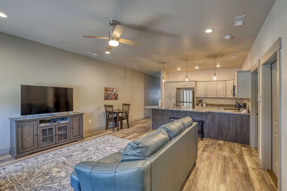 Kitchen open to Living room