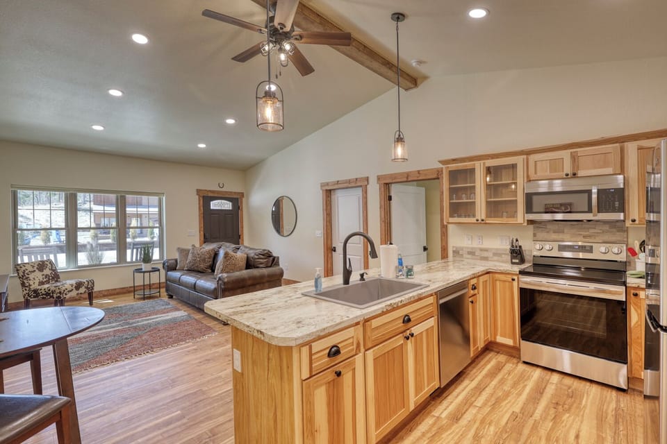 Enjoy all the amenities of your fully furnished kitchen.
