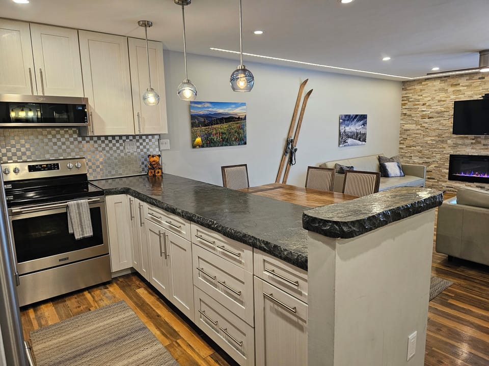Open concept kitchen and living room