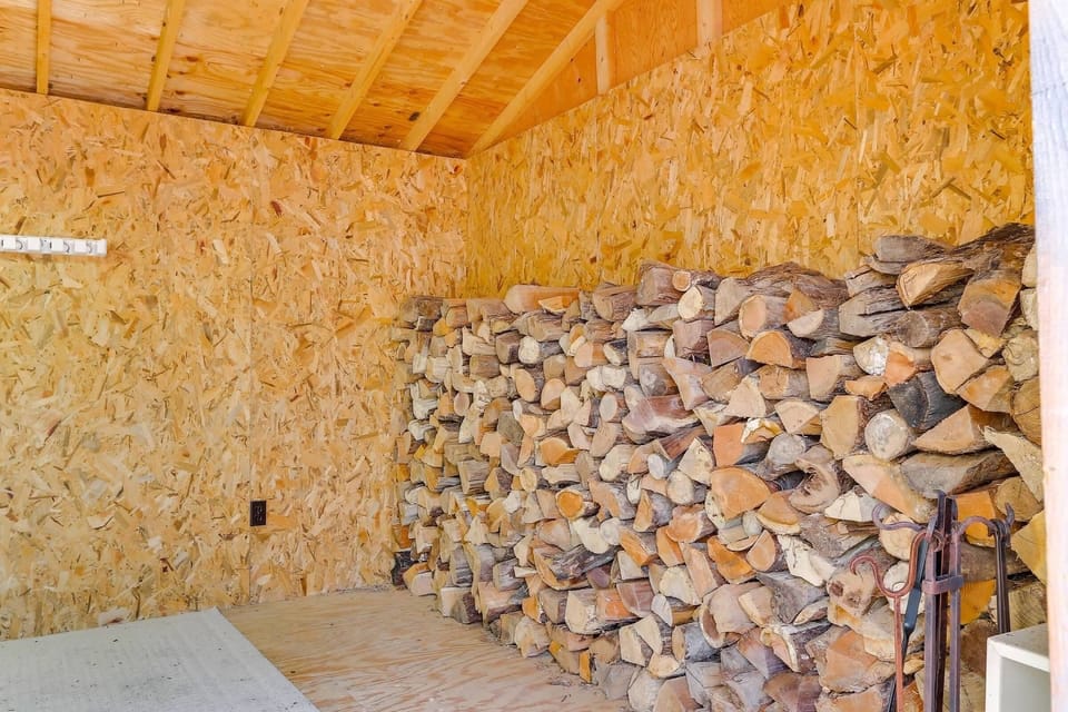 Complimentary dry wood for the fire pit