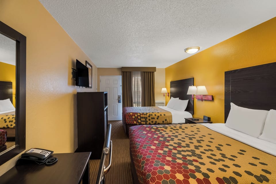 Standard Double Room, 2 Double Beds, Non Smoking | Desk, blackout drapes, free WiFi, bed sheets