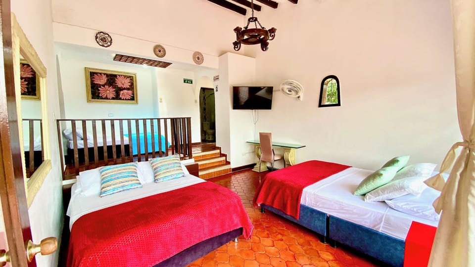 Basic Quadruple Room, Garden View | Individually decorated, individually furnished, laptop workspace