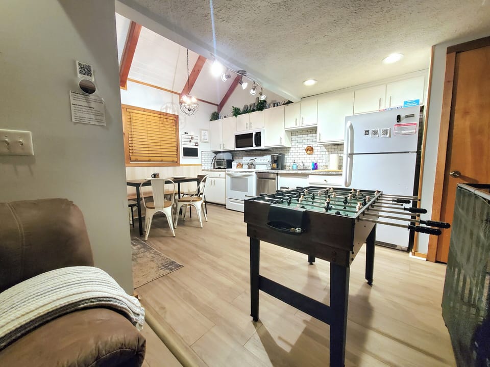 View of the kitchen/dining area from the living room.
