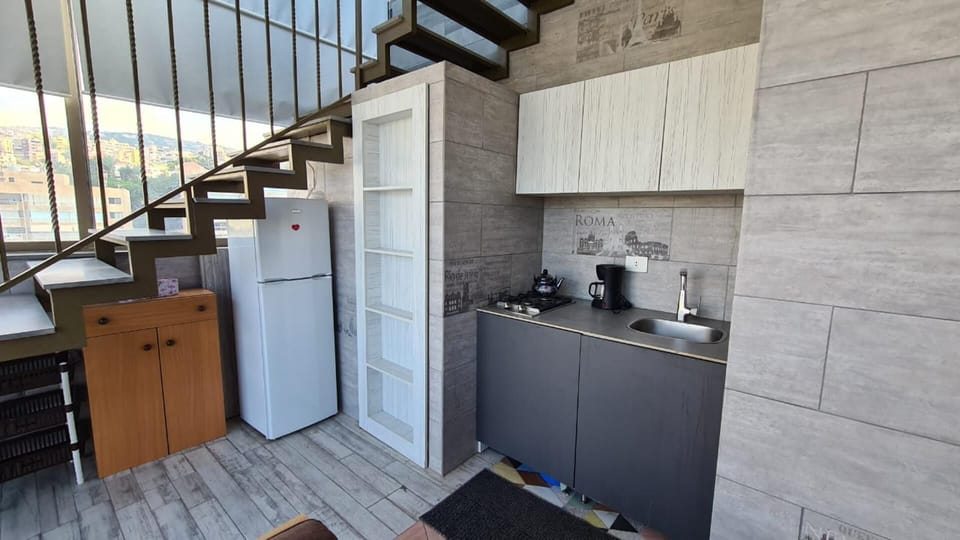 Studio | Private kitchen | Fridge, microwave, oven, stovetop