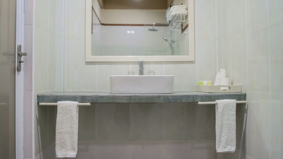 Deluxe Double Room, 1 Bedroom | Bathroom | Shower, rainfall showerhead, free toiletries, hair dryer