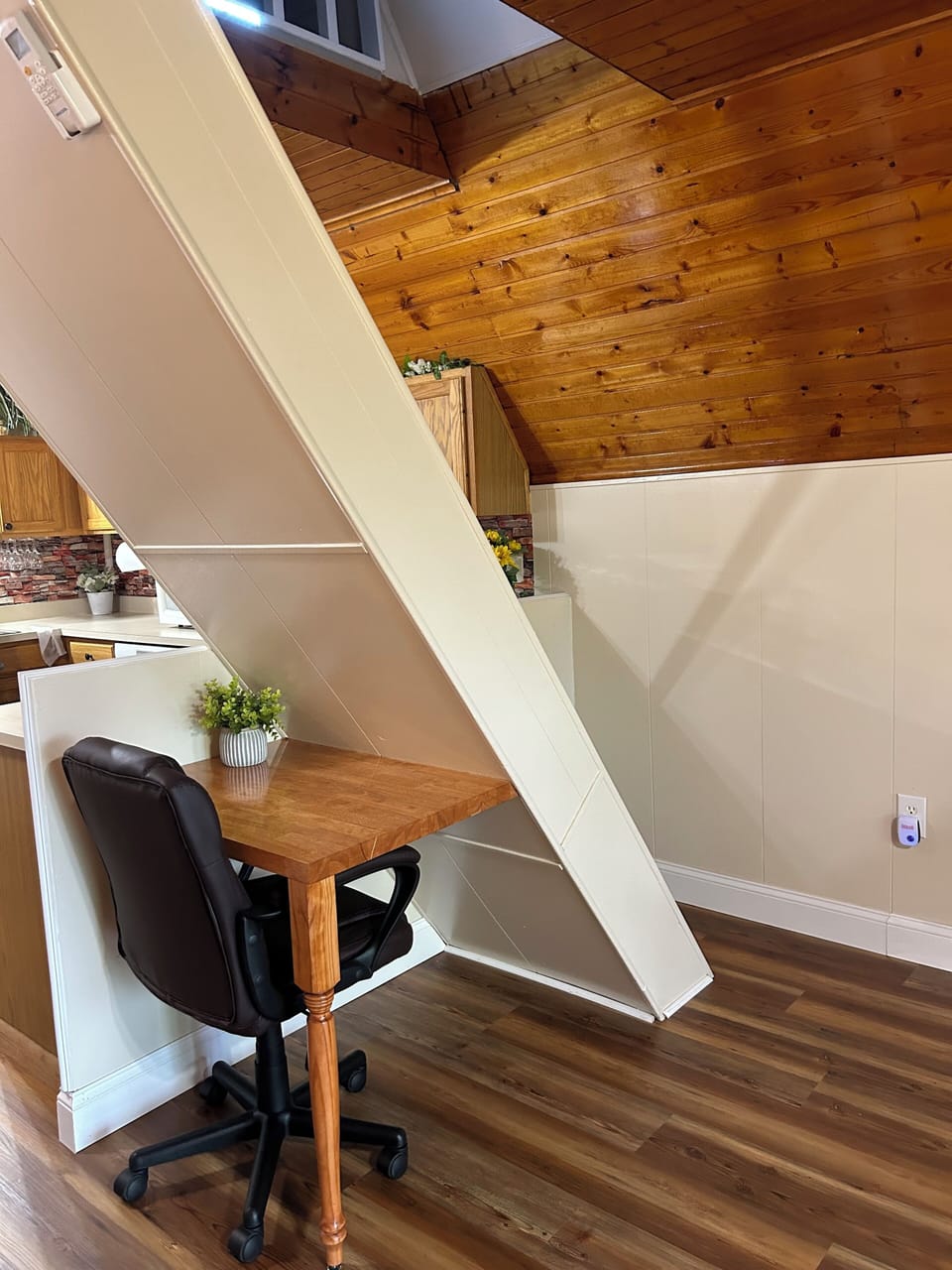 Desk area for computer work