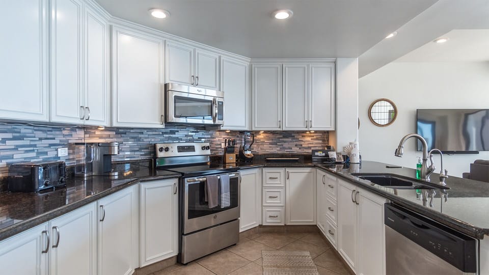 the expansive kitchen is great for preparing any meal