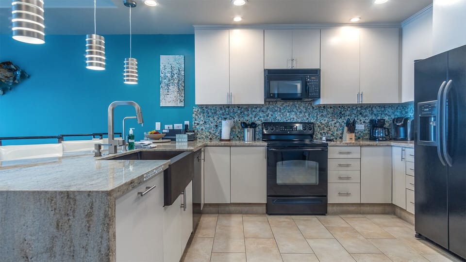 the spacious and well appointed kitchen