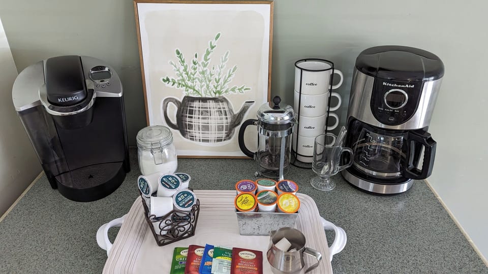 Drip coffee, Kuerig and French Press for your morning coffee