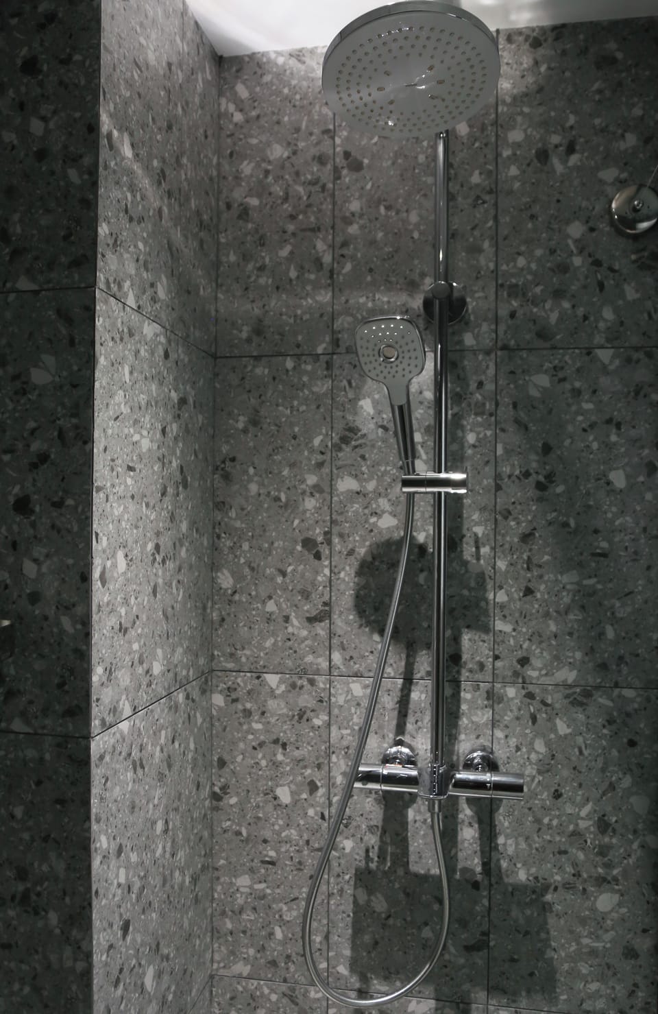 Villa | Bathroom | Shower, rainfall showerhead, hair dryer, bathrobes