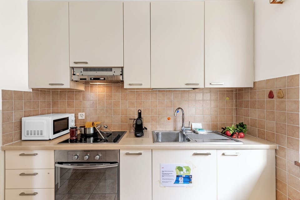Family Apartment, 1 Bedroom, Balcony, Lakeside (Garden on the lake 1 -Vira Gambarogno) | Private kitchen
