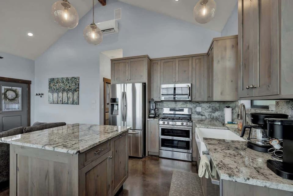 Whip up a meal in the beautiful kitchen.