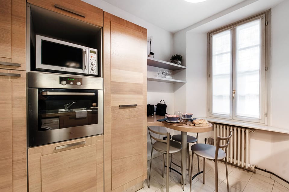 Apartment | Private kitchen | Full-size fridge, microwave, oven, stovetop