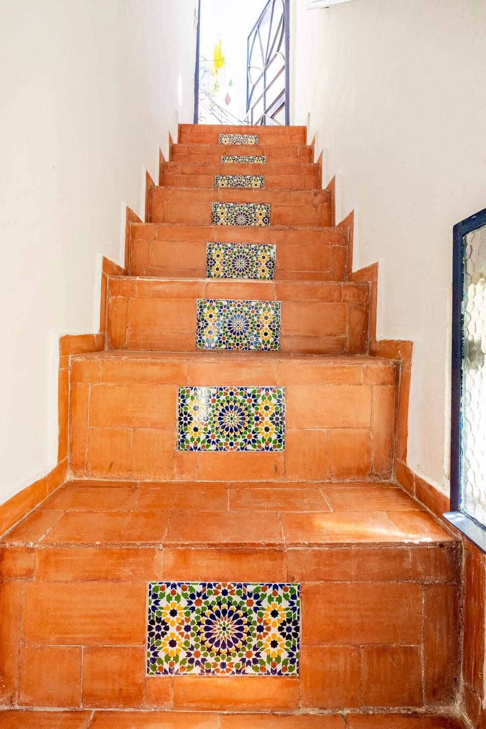 Staircase: beautiful mosaic tilework