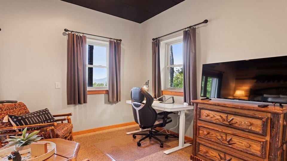 Dedicated work space in lower bedroom