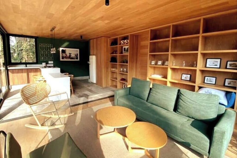 Sala de estar con sofá cama.