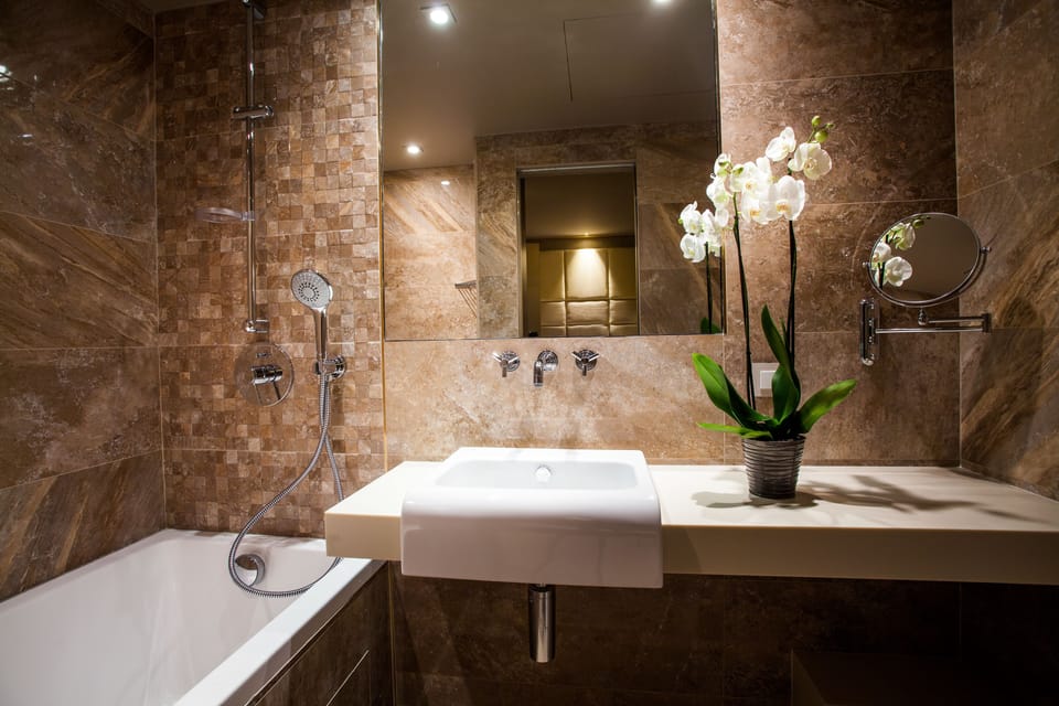 Free toiletries, hair dryer, towels