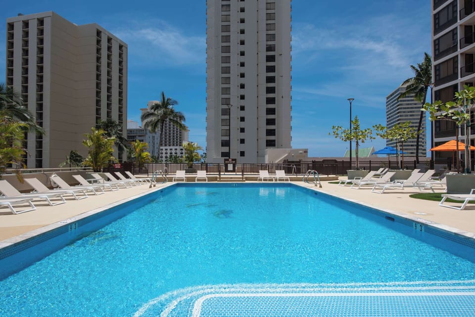 Refresh in Waikiki Banyan's heated swimming pool!