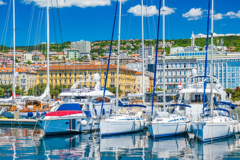 Yachts and sailboats in the marina