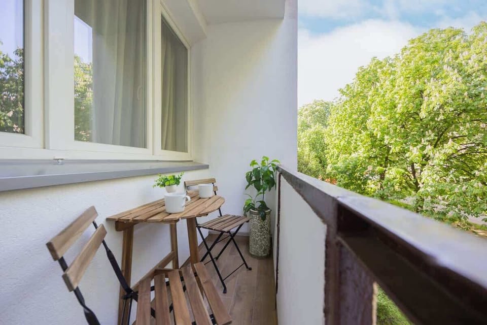 Balcony perfect for drinking coffee or tea. 