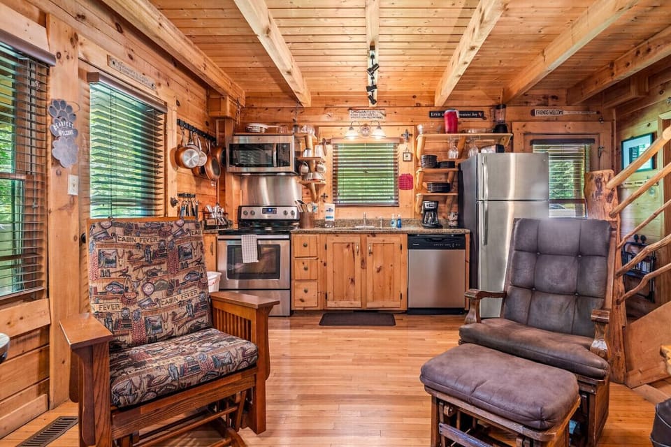 The living room and kitchen are conveniently located together on the main floor.