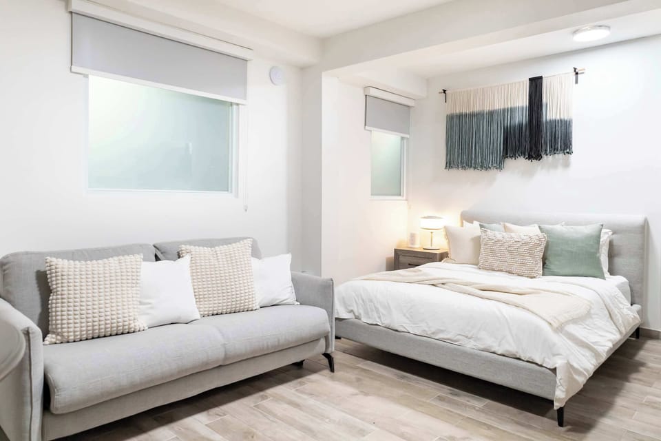 Studio with queen bed and sofa bed