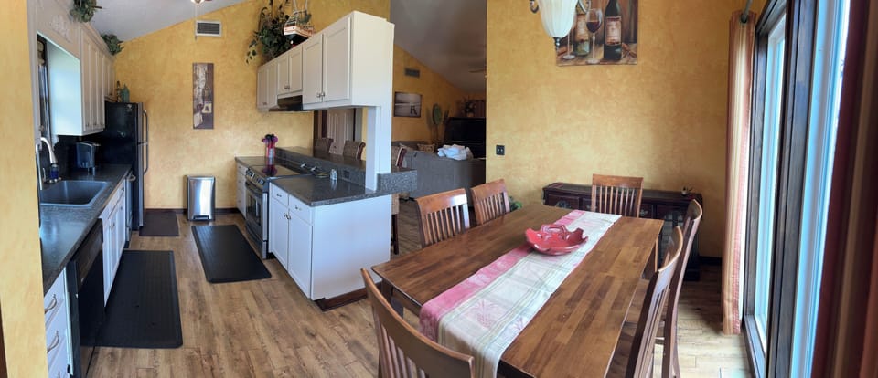 Kitchen and dining area