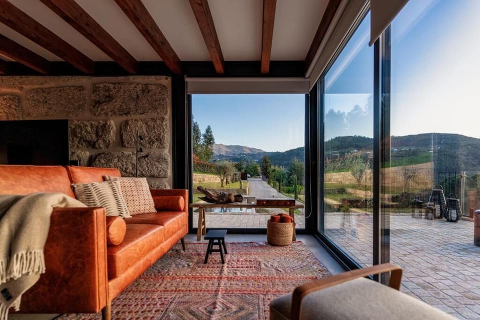 Deluxe Villa | Living area | Fireplace