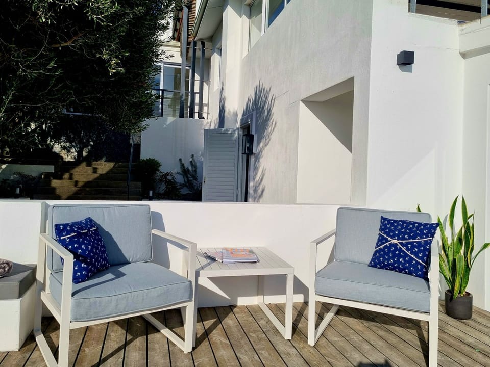 A seating area outside
