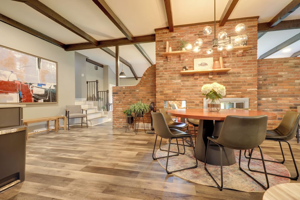 Dining Area | Dishes & Flatware Provided | Wet Bar | Main Level