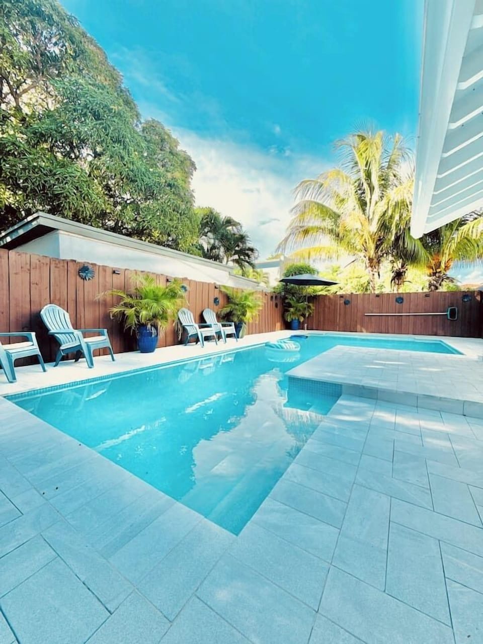 Heated Pool patio area, Relax and take a dip