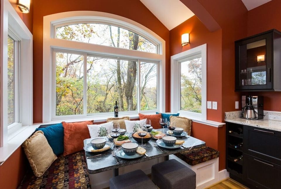 The beautiful dining nook. Perfect for morning coffee,  lunch, or a dinner feast