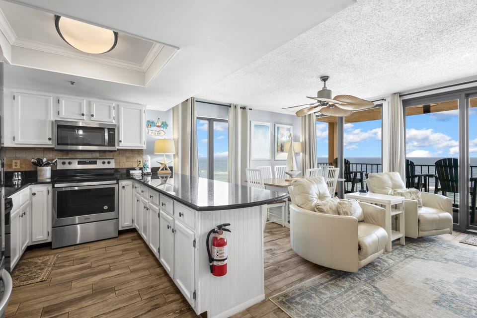 Kitchen and living area