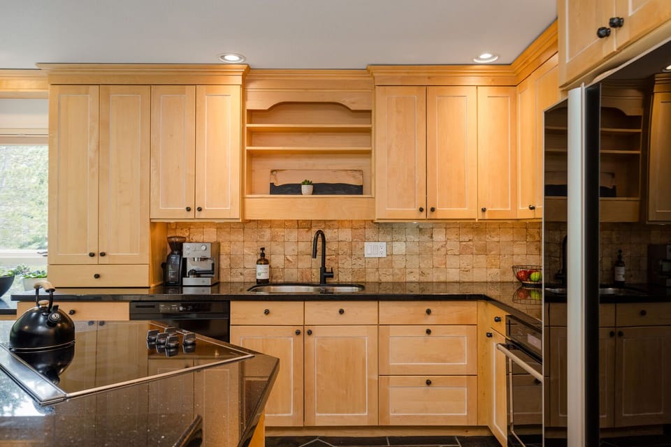 A chef's dream with ample prep space, perfect for entertaining.